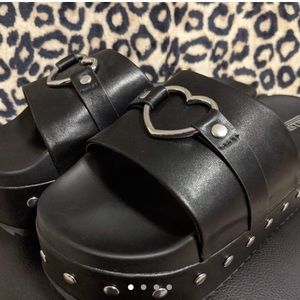 Killstar I Heart Metal Platform Sandal Slides